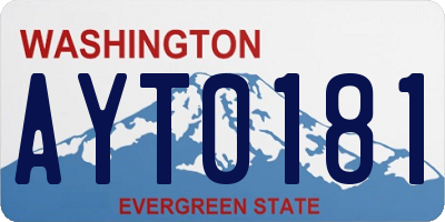 WA license plate AYT0181