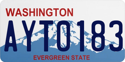 WA license plate AYT0183