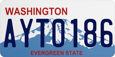 WA license plate AYT0186