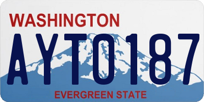 WA license plate AYT0187