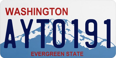 WA license plate AYT0191