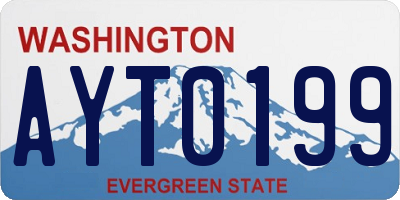 WA license plate AYT0199