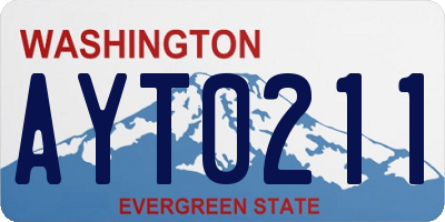 WA license plate AYT0211