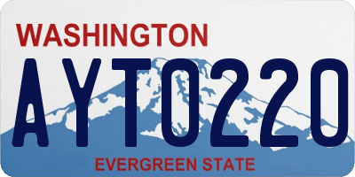 WA license plate AYT0220