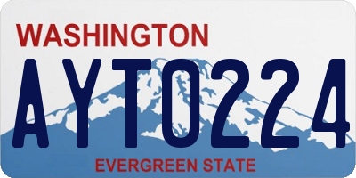 WA license plate AYT0224