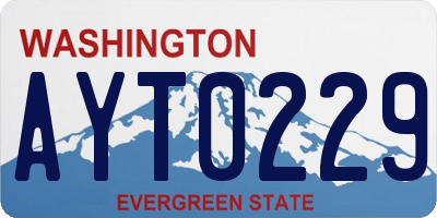 WA license plate AYT0229
