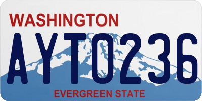 WA license plate AYT0236