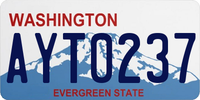 WA license plate AYT0237