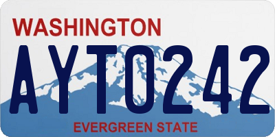 WA license plate AYT0242