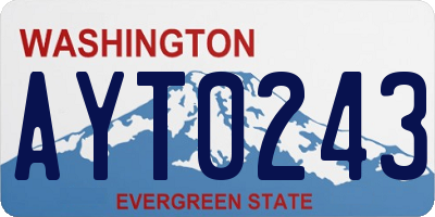 WA license plate AYT0243