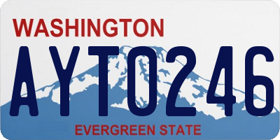 WA license plate AYT0246