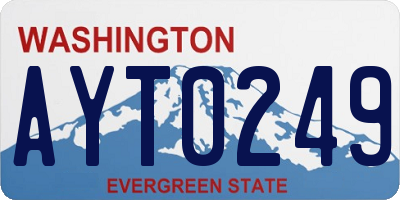 WA license plate AYT0249