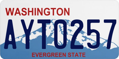 WA license plate AYT0257