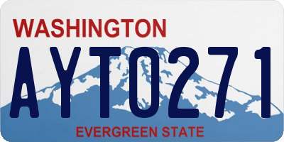 WA license plate AYT0271