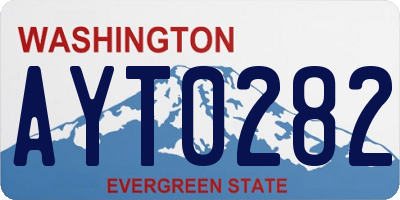 WA license plate AYT0282