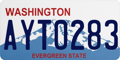 WA license plate AYT0283