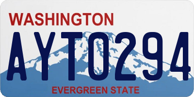 WA license plate AYT0294