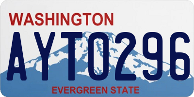 WA license plate AYT0296