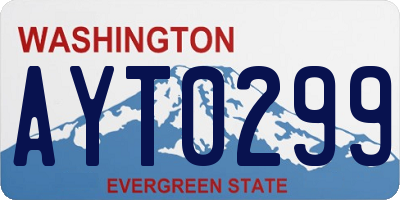 WA license plate AYT0299