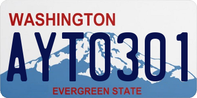 WA license plate AYT0301