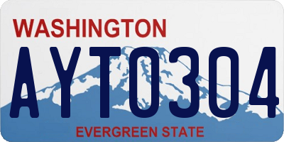 WA license plate AYT0304