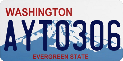 WA license plate AYT0306