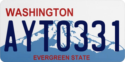 WA license plate AYT0331