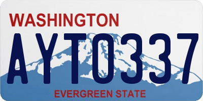 WA license plate AYT0337