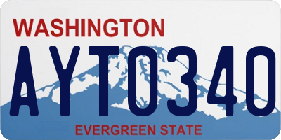 WA license plate AYT0340