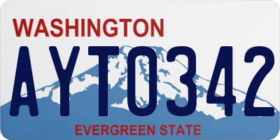 WA license plate AYT0342