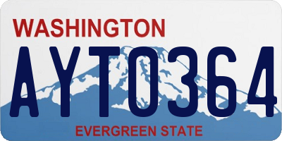 WA license plate AYT0364
