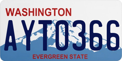 WA license plate AYT0366