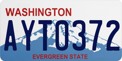 WA license plate AYT0372