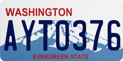WA license plate AYT0376