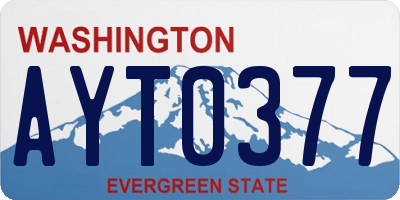 WA license plate AYT0377