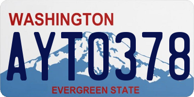 WA license plate AYT0378