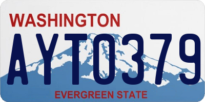 WA license plate AYT0379