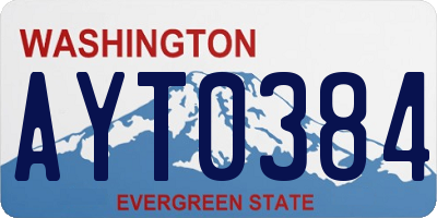 WA license plate AYT0384