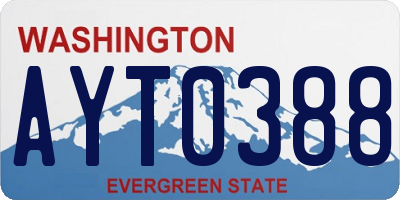 WA license plate AYT0388