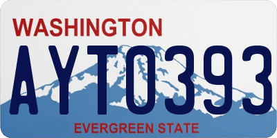 WA license plate AYT0393