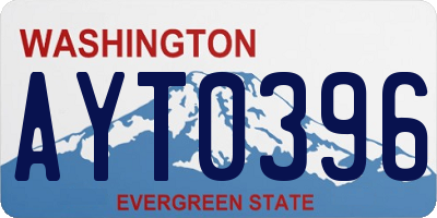 WA license plate AYT0396