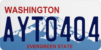 WA license plate AYT0404
