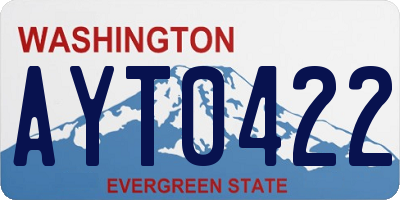 WA license plate AYT0422