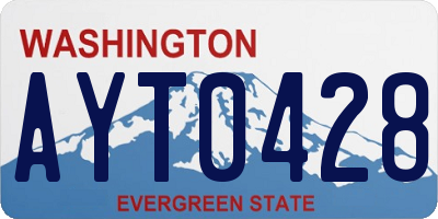WA license plate AYT0428