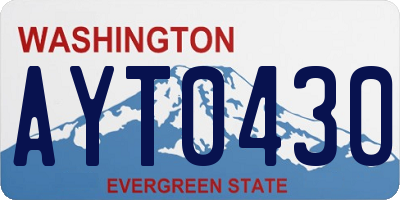 WA license plate AYT0430