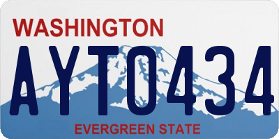 WA license plate AYT0434