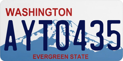 WA license plate AYT0435