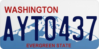 WA license plate AYT0437