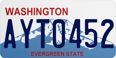 WA license plate AYT0452