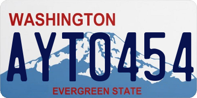 WA license plate AYT0454